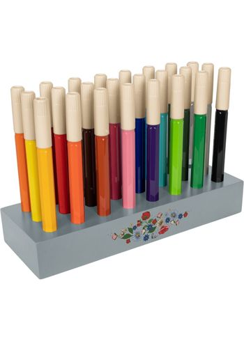 Konges Sløjd - Toys - Markers In Wooden Block - 24 pcs - Multi Mix