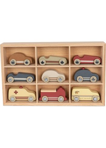 Konges Sløjd - Spielzeug - Wooden Mini Cars 9 Pcs FSC - Beige