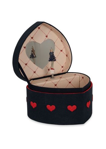 Konges Sløjd - Caixa de jóias - Treasure Box Heart - Dark Navy