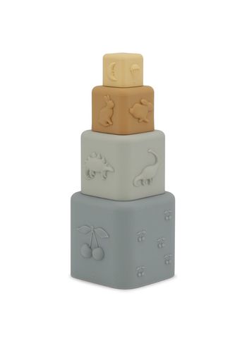 Konges Sløjd - Torni - SILICONE STACKING TOWER - QUARRY BLUE MIX