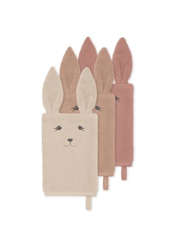 Konges Sløjd - Tvättlappar - 3 PACK WASHCLOTH - ROSE BUNNY