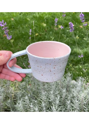KRAKI Ceramics - Cup - Mug with big handle - Fresh Mint