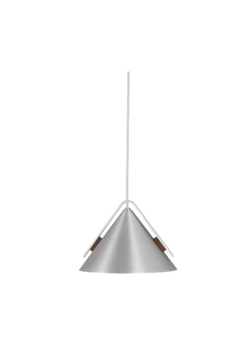 Kristina Dam - Lampe - Cone Pendant Lamp - Small - Brushed Aluminum & Walnut