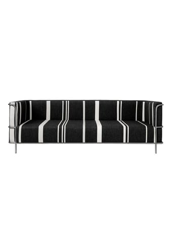 Kristina Dam Studio - Couch - Modernist Sofa 3-Seater - Black - Gabriel Savak Textile