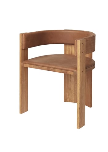 Kristina Dam Studio - Puheenjohtaja - Collector Dining Chair - Oiled Oak/Leather upholstery