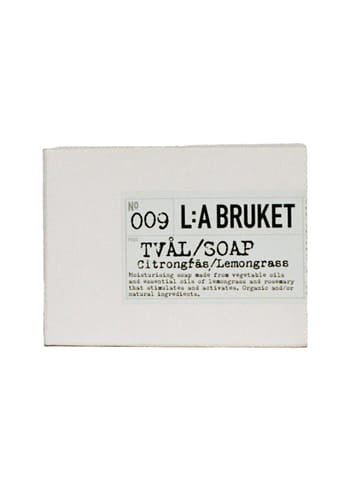 L:A Bruket - Tvål - Fast sæbe-bar - L:A Bruket - No. 009 - Citrongræs - 120 g