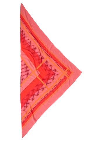 LALA Berlin - Halstørklæde - Triangle Double Heritage - rosa orange