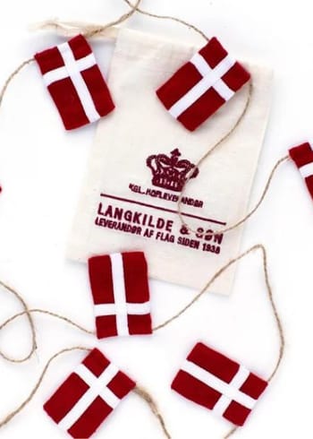 Langkilde & Søn - Flagranke - Flagranke Med Dannebrogsflag - Danmark - Small