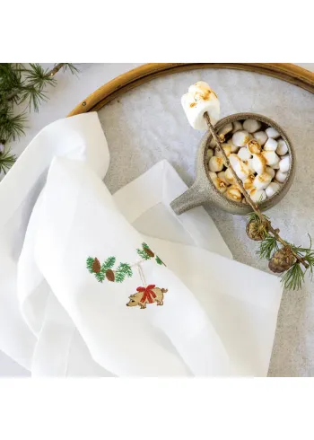 Langkilde & Søn - Serviettes de table en tissu - Christmas napkin - Julegris