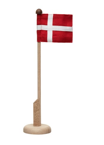 Langkilde & Søn - Puu - Bordflagstang Med Dannebrog - Danmark