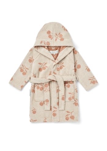 LIEWOOD - Peignoir de bain pour enfants - Lilana Yarn Dyed Bathrobe - 1232 Peach / Sea Shell