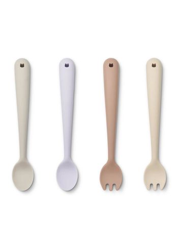 LIEWOOD - Children's cutlery - Shea Feeding Set 4-pack - Apple Blossom Multi Mix