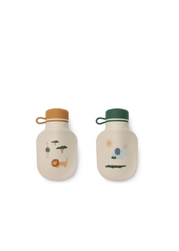 LIEWOOD - Children's drinking bottle - Lizzie Smoothie Bottle 2-pack - 1111 Safari Sandy Mix