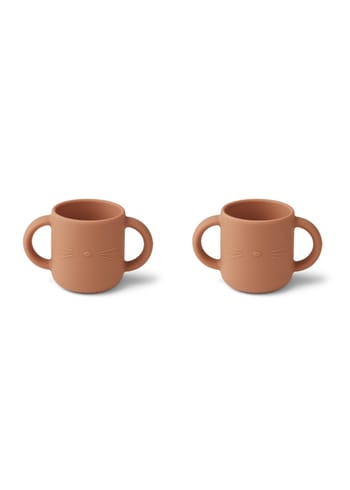 LIEWOOD - Children's cup - Gene Cup 2-pack - Cat / Tuscany Rose