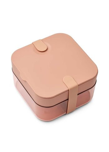 LIEWOOD - Fiambrera para niños - Amandine Bento Box - Peach / Sea shell