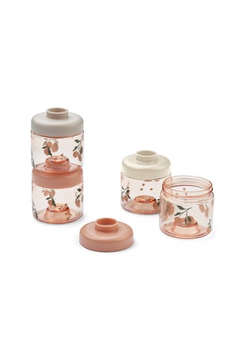 LIEWOOD - Children's lunch box - Dominique Baby Food Tritan Boxes 4-pack - 1232 Peach / Sea shell