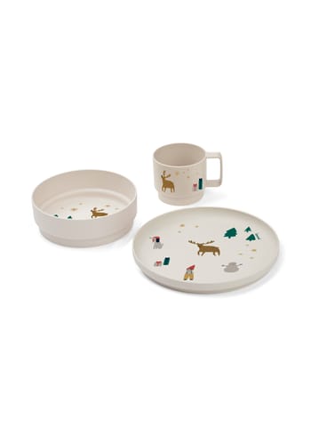 LIEWOOD - Detský riad - Archi Tableware Set - Holiday / Sandy