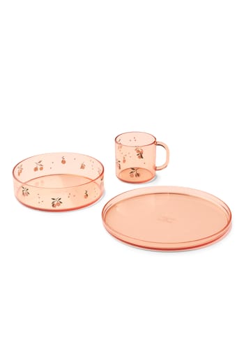 LIEWOOD - Children's dinnerware - Siva Printed Tritan Tableware Set - 1232 Peach / Sea Shell