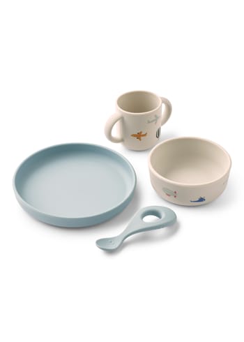 LIEWOOD - Vajilla infantil - Vivi Printed Tableware Set - 2330 Aviator / Ecru