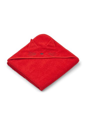LIEWOOD - Håndklæde - Augusta Juniorhåndklæde Med Hætte - 2403 Cat apple red