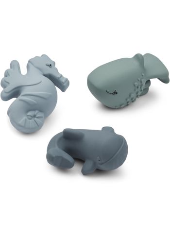 LIEWOOD - Giocattoli - Nori Bath Toys - 1432 Sea Creature / Whale Blue Mix