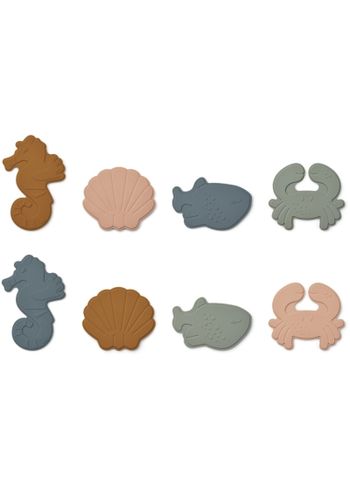 LIEWOOD - Toys - Paola Mini Bath Math 8-pack - 1382 Sea Creature / Mustard Multi Mix
