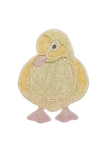 Lorena Canals - Children's carpet - Washable Animal Rug Ducky - Light yellow, Yellow, Rose, Dark grey