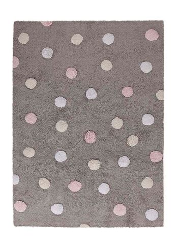 Lorena Canals - Children's carpet - Washable Rug Polka Dots - Grey / Pink