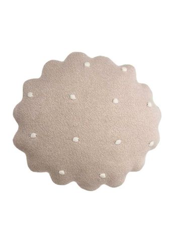 Lorena Canals - Kudde för barn - Knitted Cushion Round Biscuit - Dune White