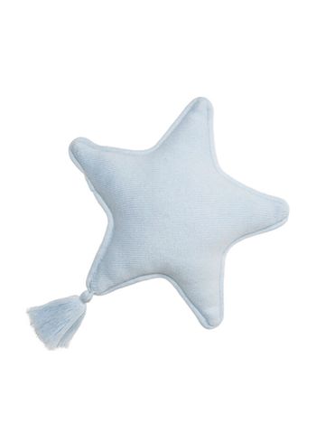 Lorena Canals - Kudde för barn - Knitted Cushion Twinkle Star - Soft Blue