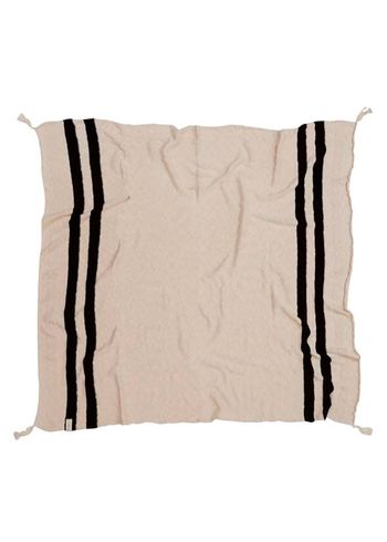 Lorena Canals - Filt - Washable Knitted Blanket Stripes Natural - Black