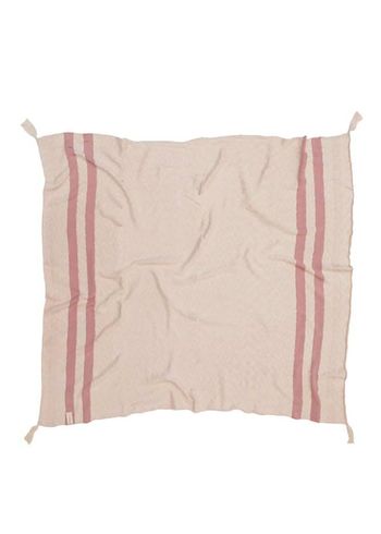 Lorena Canals - Filt - Washable Knitted Blanket Stripes Natural - Vintage Nude