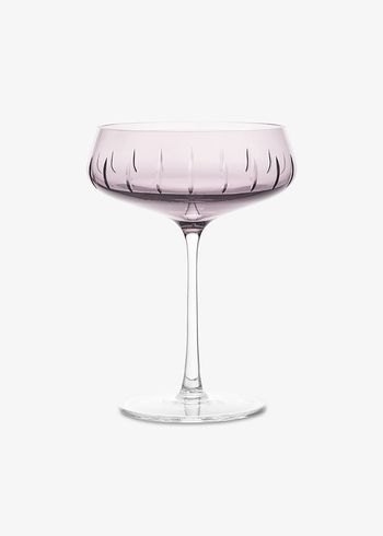 Louise Roe - Glass - Champagne Coupe | Single Cut - Rose