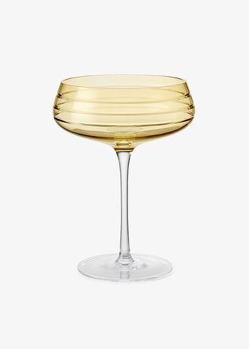 Louise Roe - Glass - Champagne Coupe | Triple Cut - Amber - Triple Cut