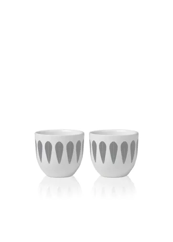 Lucie Kaas - Egg cup - Lotus Egg Cups, Set of 2 - Grey Pattern