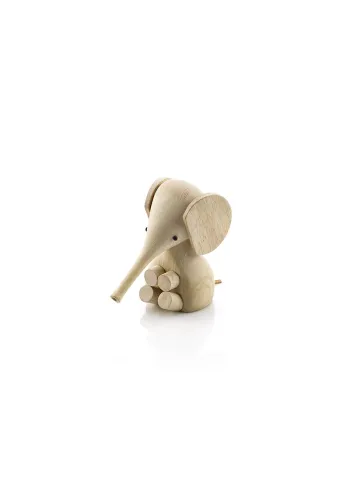 Lucie Kaas - Figur - Baby Elephant - Rubberwood