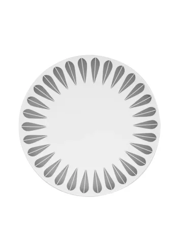 Lucie Kaas - Plate - Lotus Dinner Plate - Grey Pattern