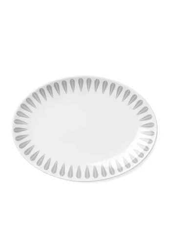 Lucie Kaas - Plate - Serving Platters Lotus - Grey Pattern - Large