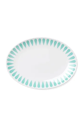 Lucie Kaas - Plate - Serving Platters Lotus - Mint Green Pattern - Large