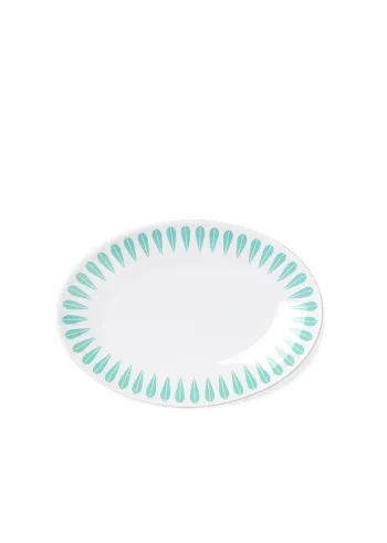 Lucie Kaas - Bord - Serving Platters Lotus - Mint Green Pattern - Small