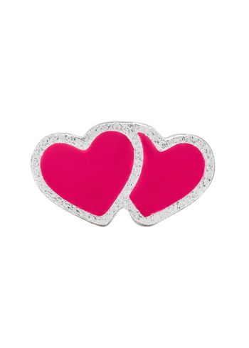 LULU Copenhagen - Brinco - 2Hearts - Silver/Plum