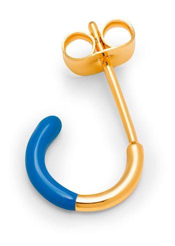 LULU Copenhagen - Earring - Color Hoop Half Dip - Blue