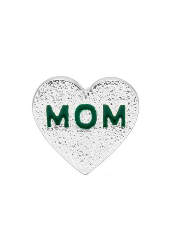 LULU Copenhagen - Earring - Heart Mom - Silver/Green