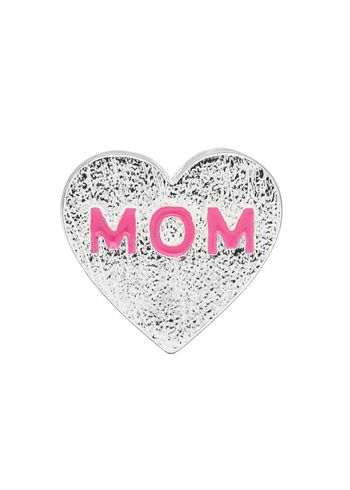LULU Copenhagen - Earring - Heart Mom - Silver/Pink