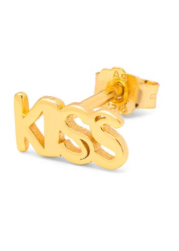 LULU Copenhagen - Örhänge - Word Kiss Earring - Gold plated