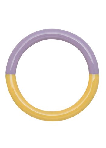 LULU Copenhagen - Ring - Double Color Ring - Bright Yellow/ Lavender