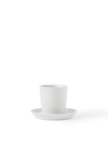 Lyngby Porcelæn - Kop - Thermodan Termo kaffekop med underkop - White