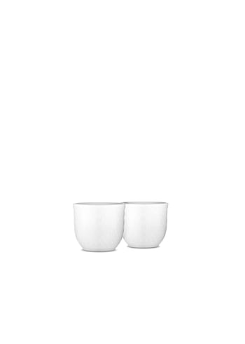 Lyngby Porcelain - Äggkoppar - Rhombus Egg Cup 2 pcs - White