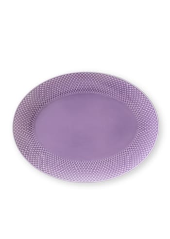 Lyngby Porcelain - Fat - Rhombe Oval serving dish 35x26.5 cm - Light purple