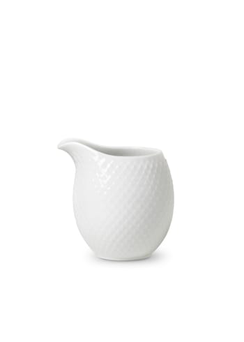 Lyngby Porcelain - Kan - Rhombe milk jug - White